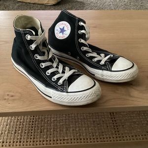 Black high top converse